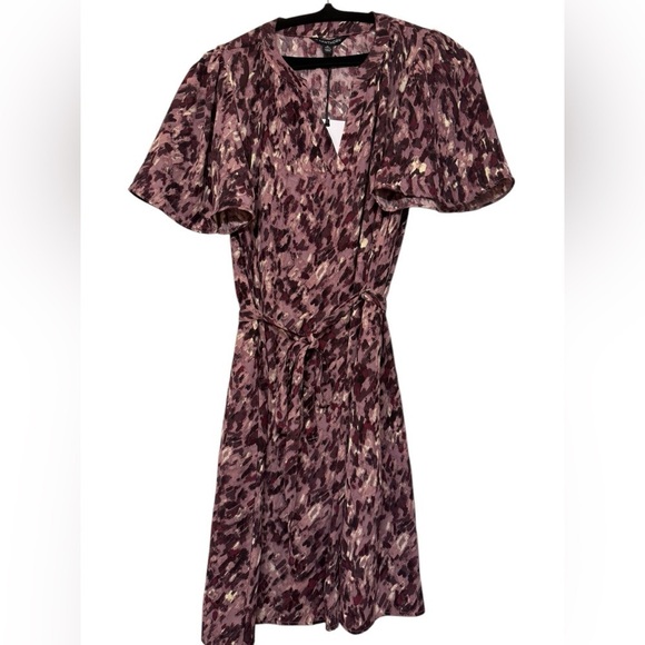 41 Hawthorne Print Flutter Sleeve Dress XSP - Picture 1 of 8